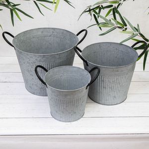 <b>Rectangle</b> Decorative Plant Flower <b>Pots</b> Balcony Galvanized Flower <b>Pot</b> Metal for Garden <b>Planters</b> Herb - Product Image 5