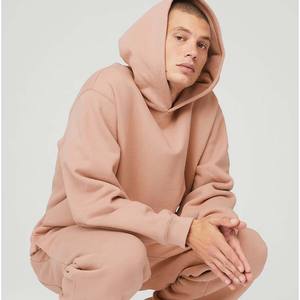 Sweat à capuche graphique décontracté grand sweat à capuche exclusif rose cerise thermique rose marque de mode sweat à capuche hommes solide - Product Image 4