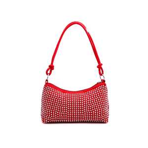 <b>Red</b> Women's P36116 Formal Shoulder <b>Bag</b> Single Handle Zipper Closure Nylon Polyester Cotton Lining Material - Product Image 1