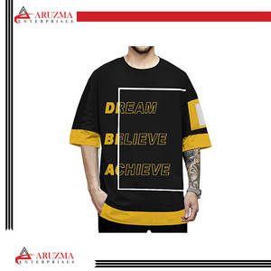 Camiseta de peso pesado GSM 240 de alta calidad, ropa de calle personalizada de algodón pesado en blanco, camiseta de gran tamaño para hombres - Product Image 3