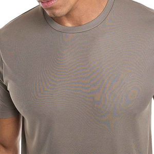 Hombres gimnasio secado rápido cuatro vías estiramiento Regular Fit camiseta ejercicio Activewear Atlético Fitness deporte manga corta Camisetas - Product Image 2