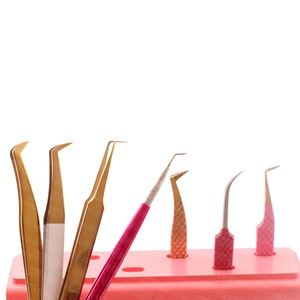 Ensemble d'outils d'extension de cils professionnels pince à cils incurvée ciseaux de coupe miroir en croissant et pochette à outils Portable - Product Image 4