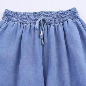 กางเกงยีนส์ทรงหลวมปักลายยีนส์กว้างเป็นมิตรต่อสิ่งแวดล้อมสำหรับใส่ได้ทุกวัน - Product Image 3