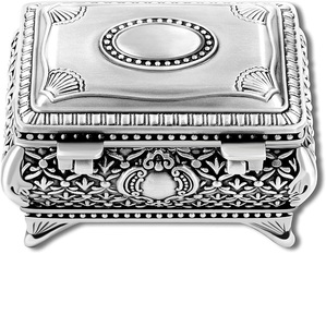 Produit de vente chaude boîte à bijoux en métal avec fleur Design maquillage stockage souvenir boîte boucle d'oreille anneau boîte de rangement pour les filles - Product Image 5