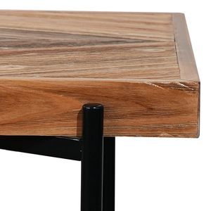Lineage Corporation Table d'extrémité à 2 niveaux Karleen cadre métallique en bois de sapin massif pour salon chambre bureau hôtel utilisation Feltman Cara - Product Image 6