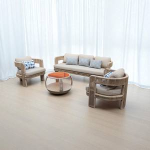 Juego de muebles de mimbre de imitación de ratán polivinílico, asientos de ocio para Patio exterior grande con forma de Luna para jardín o cubierta - Product Image 3