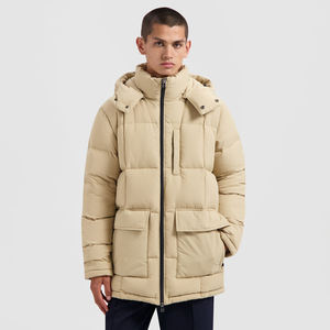 Blouson matelassé pour homme à col montant, style urbain, faible MOQ, personnalisable avec logo et poches, service OEM pour l'hiver - Product Image 5