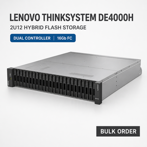 Lenovo ThinkSystem DE4000H 2U12 LFF, Matriz de Almacenamiento Flash Híbrida, Controlador Dual, 16Gb FC SAN, Almacenamiento RAID Empresarial - Product Image 1