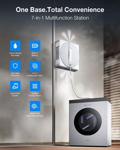 Robot nettoyeur de vitres ECOVACS WINBOT W3 OMNI, sûr, 3 modes, moteur sans balais, batterie 5200 mAh, pour la maison, le bureau, l'hôtel, les vitres extérieures - Product Image 4