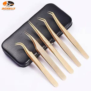 แหนบขนตาปลอมแบบกึ่งโค้งทำจากสเตนเลสสตีลใช้มือทดสอบฉลากส่วนตัวกำหนดโลโก้ได้เอง - Product Image 6