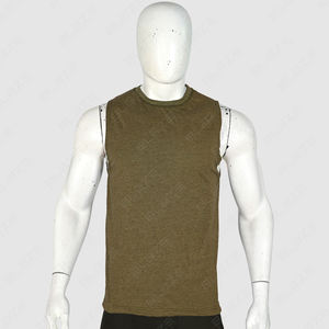 Animal Print Sleeveless Men's Plus Size Custom Logo Breathable Quick Dry Anti-UV Eco-Friendly Running Sport Gym Tank Top - Product Image 3