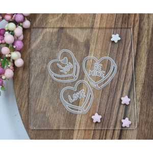 แสตมป์สลักลายฟองดองสำหรับอุปกรณ์ตกแต่งเค้กจากนักออกแบบวาเลนไทน์ - Product Image 2