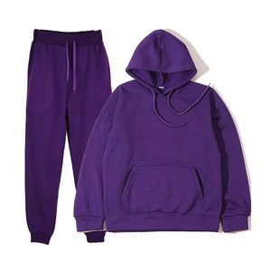 Unisex Cotton Fleece Two Piece Set Regular Fit Sweatpants and Hoodie Unisex Winter Jogging Sports Sweat Suit for Men - Product Image 3