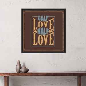 น่องที่ทันสมัยรักครึ่งรักศิลปะผ้าใบพิมพ์-ตกแต่งวันวาเลนไทน์กรอบสีดำ - Product Image 1