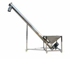 Transportador de tornillo de acero inoxidable de alta calidad, transportador de maíz, proceso de grano de arroz, transportador de tornillo de azúcar con tolva - Product Image 1