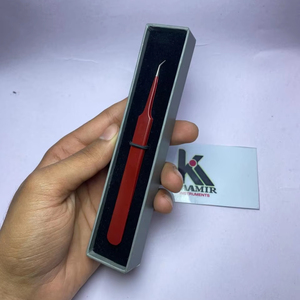 Pinzas Profesionales para Pestañas de Acero Inoxidable con Agarre Suave, Diseño Ergonómico Antimagnético, Funcionamiento Suave, Pinzas para Extensión de Pestañas - Product Image 1