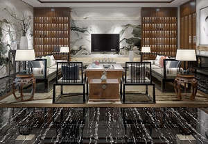 Carreaux de marbre de Tunisie noir élégant 800x800 Fourniture en gros pour des projets de design d'intérieur sophistiqués - Product Image 5