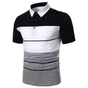 Vente en gros sur mesure T-shirt polo pour homme OEM avec matériau en coton de haute qualité avec taille et logo de couleurs personnalisés - Product Image 3