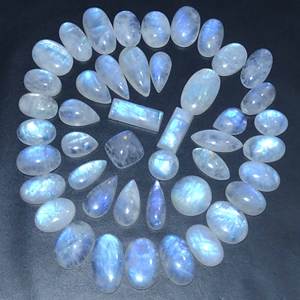 Cabujones de piedra lunar natural Piedras preciosas de cuarzo sueltas para precios de fábrica de joyería por exportador indio - Product Image 6
