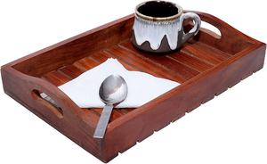 Venta al por mayor de bandejas de madera decorativas de escritorio cuadradas de madera minimalistas y de alta calidad Madera personalizada por Artesanías de media luna - Product Image 6