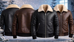 แจ็คเก็ตหนังผู้ชายคุณภาพพรีเมียมสำหรับฤดูหนาว พร้อมปกตั้งและโลโก้ด้านหน้า ดีไซน์สั่งทำพิเศษ - Product Image 5