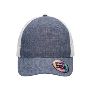 Gorra de malla de 6 paneles Cappellino Melange personalizable, gorra de malla promocional de 6 paneles en diversos colores - Product Image 3