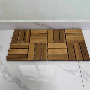 Baldosas de Madera de Acacia Antideslizantes, Cuadradas, Encajables, Impermeables, para Suelos de Patio Exterior - Product Image 5