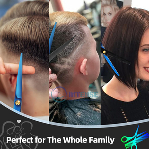 ชุดกรรไกรตัดผมสำหรับช่างตัดผมชุดกรรไกรเหล็กสไตล์ญี่ปุ่นปลายแหลมสำหรับช่างตัดผมและช่างตัดผม - Product Image 6