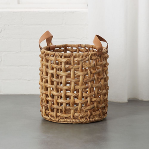 Boîte de rangement de luxe en jacinthe d'eau de grande capacité Panier en jacinthe tissé à la main durable et polyvalent Matériau naturel pour vêtements - Product Image 5