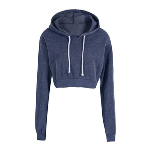 Sudadera corta con capucha para mujer de mejor diseño con logotipo personalizado estampado peso ligero Sudadera larga invierno diferentes colores precio barato - Product Image 6