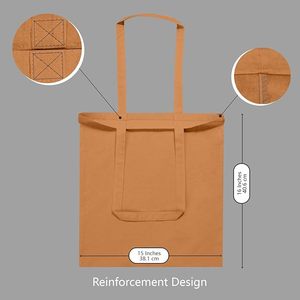 Sacs fourre-tout en toile de coton lourd personnalisables avec poches intérieures Sacs à vêtements réutilisables de grande capacité Vente en gros OEM ODM - Product Image 3