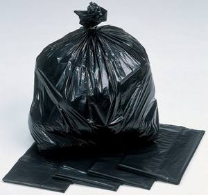Offre Spéciale sacs poubelle de cuisine hauts et solides poignée de gilet à gousset latéral noir recyclable marque de récolte HDPE/LDPE AAB pour hôtel ménage - Product Image 4