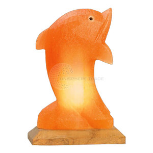 โคมไฟเกลือรูปปลาโลมามีหลอดไฟตกแต่งบ้าน - Product Image 6