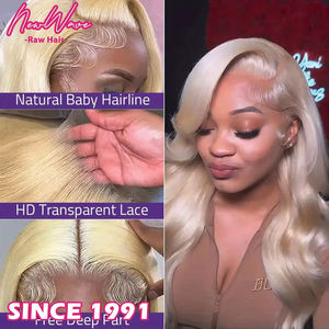 Peluca de Cabello Humano Natural NewWave Virgen de 40 Pulgadas, 13X4 13X6, <span class=keywords><strong>Rubio</strong></span> Miel <span class=keywords><strong>Ceniza</strong></span> 613, con Frente de Encaje, Rizada, sin Pegamento, 360 Full HD, Larga - Product Image 6