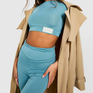 Conjunto de Yoga Personalizado para Mujer, Sujetador Deportivo y Pantalones Cortos Ligeros, Sin Costuras, de Alta Sujeción, Cintura Alta, Ropa Deportiva para Gimnasio - Product Image 3