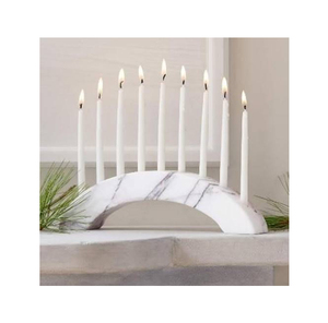 เชิงเทียนหินหินอ่อนธรรมชาติทำด้วยมือดีไซน์ครึ่งวงกลมกำหนดขนาดเองได้คุณภาพมาตรฐานสะดุดตา - Product Image 1