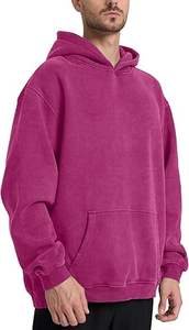 Sudaderas Casuales de Invierno para Hombre, Color Sólido, 100% Algodón, Felpa, Corte Regular, Transpirables, Ecológicas, de Secado Rápido, con Bolsillos, a la Moda - Product Image 3