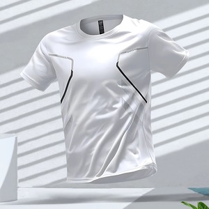 Camisetas de alta calidad para hombre, Camiseta deportiva para correr, camiseta activa de cuello redondo de manga corta transpirable de secado rápido para hombre - Product Image 3