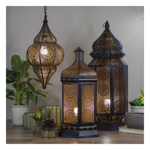 2025 nouveauté lanterne avec LED photophore Ramadan lanternes Vintage lanternes suspendus décoratif Table pièce maîtresse - Product Image 2