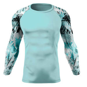 Rashguards à manches longues de qualité supérieure, design personnalisé, pour hommes - Séchage rapide, respirant, durable, MMA, BJJ, vêtements de sport de fitness - Product Image 1