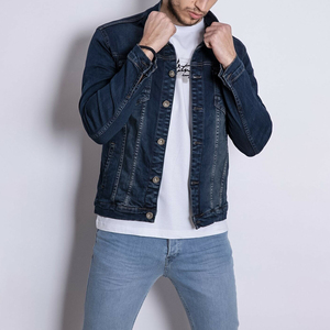 2024 veste en jean vintage pour hommes coupe surdimensionnée motif lavé avec patchwork imprimé vêtements d'extérieur d'automne en style jean - Product Image 3