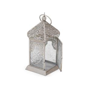 <b>Moroccan</b> <b>Lantern</b> Metal Body Chrome Color Candle <b>Lanterns</b> With Customize Color for Christmas With the Sizes of 23x23x58 Cm - Product Image 1