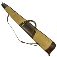 Vente en gros de housses en cuir de couleur unie pour armes à feu, étiquette personnalisée pour l'extérieur, housses pour armes de chasse et de tir