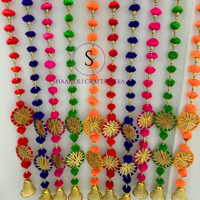 Décoration artificielle décorative Diwali guirlande de pompons faite à la main décoration de mariage toile de fond et pour les saisons des festivals