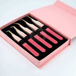 Premium Long Isolation Lash Tweezers Fiber Tip 90° Volume Boot Eyelash Extension Tweezer Diamond Grip <b>Precision</b> <b>Tool</b> - Product Image 1