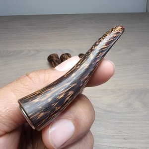 Porte-pipe à cigarette en bois naturel de haute qualité, type courbé, réutilisable, élégant, poli, accessoire de fumage pour hommes, cadeaux - Product Image 1