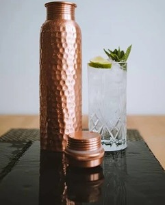 Bouteille d'eau en cuivre pur tendance, écologique, anti-fuite, réutilisable pour le yoga, la salle de sport, la maison et l'extérieur - Product Image 5