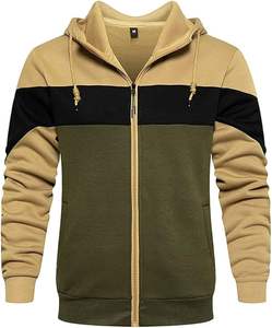 Sudadera con capucha de lana de rendimiento para hombre con logotipo personalizable con acabado teñido liso transpirable de secado rápido para uso en el gimnasio de senderismo de invierno - Product Image 4