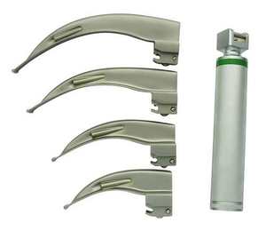 Premium Manual Fiber <b>Optic</b> Laryngoscope Set with LED Handle and Stainless Steel Blades for General Surgery Use - Product Image 4