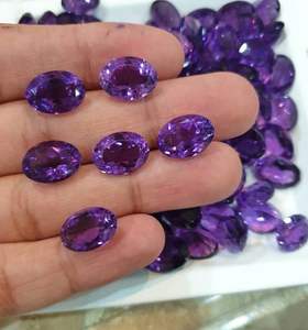 Elegante pulsera de plata de ley 925 hecha a mano para mujer, piedra preciosa de amatista de corte ovalado ajustable, cadena elegante de piedra púrpura a la moda - Product Image 2